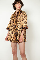 Cheetah Silk Pyjama Shirt (Copy)